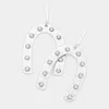 Fashnzfab Curved Metal Dangle Earrings - Worn Silver In Metallic
