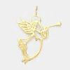 Fashnzfab Cut Out Metal Angel Pendant - Gold In Gold