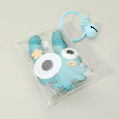 Fashnzfab Cute Bunny Monster Doll Pouch Bag Keychain Bag Charm In White