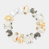 Fashnzfab Cute Cat Magnetic Link Bracelet Antique Silver, Multi In Multi
