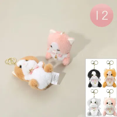 Fashnzfab Cute Cat Plush Doll Keychains / Bag Charms