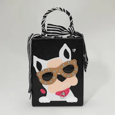 Fashnzfab Cute Dog Box Purse Crossbody Bag In Multi