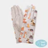Fashnzfab Cute Puppy Pattern Printed Smart Touch Gloves In Gray