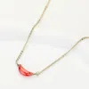 Fashnzfab Cz Crescent Moon Stone Pendant Necklace In Gold