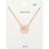 Fashnzfab Cz Embellished Open Circle Pendant Necklace In Multi