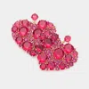 Fashnzfab Cz Heart Dangle Evening Earrings In Multi