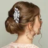 Fashnzfab Cz Marquise Accented Hair Comb In Metallic