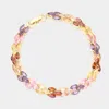 Fashnzfab Cz Marquise Cluster Evening Bracelet Gold, Multi In Multi