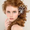 Fashnzfab Cz Marquise Stone Accented Rhinestone Paved Flower Pointed Hair Comb In Metallic