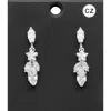 Fashnzfab Cz Star Stone Pointed Marquise Stone Dangle Earrings In Multi