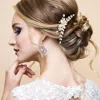Fashnzfab Cz Stone Cluster Flower Branch Hair Comb In Multi