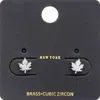 Fashnzfab Cz Stone Embellished Brass Metal Maple Leaf Stud Earrings In Gold