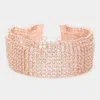 Fashnzfab Cz Stone Pave Evening Bracelet In Pink