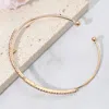 Fashnzfab Cz Stone Paved Bar Evening Cuff Bracelet Gold, Lt Col Topaz In Multi