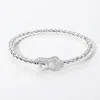 Fashnzfab Cz Stone Paved Buckle Accent Twisted Hinged Bangle Bracelet Rhodium In Multi