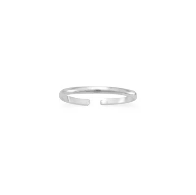 Fashnzfab Dainty Polished Toe Ring In Transparent