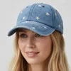 Fashnzfab Daisy Embroidery Pattern Baseball Cap In Multi