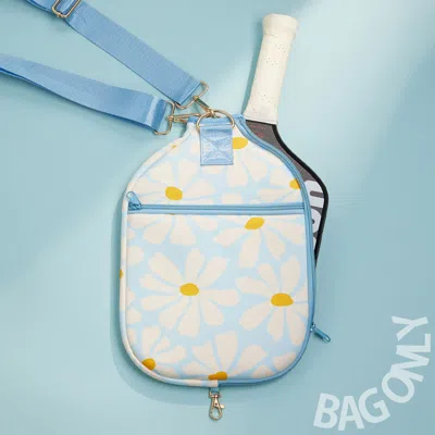 Fashnzfab Daisy Flower Pattern Pickleball Paddle Case Bag In Blue