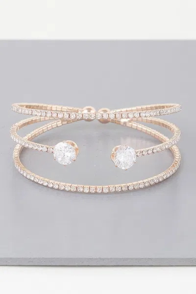Fashnzfab Dazzling Elegance Bracelet In Multi