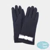 Fashnzfab Decorative Bow Accent Elegant Smart Touch Gloves In Black