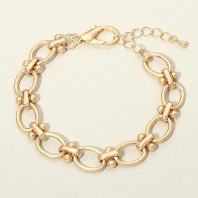 Fashnzfab Decorative Link Chain Bracelet In Purple
