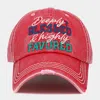 Fashnzfab Deeply Blessed And Highly Favored Message Vintage Baseball Cap In Pink