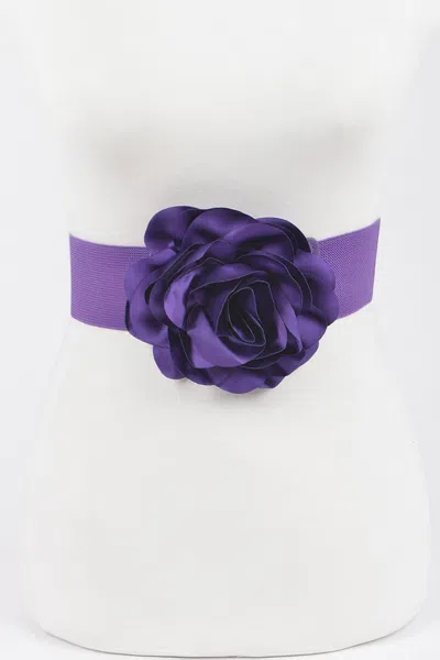 Fashnzfab Delicate Beautiful Flower Belt In Purple