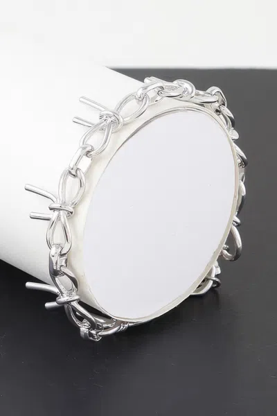 Fashnzfab Delicate Bow Charm Bracelet Modern Look In Silver
