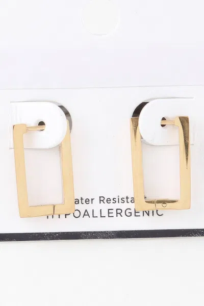 Fashnzfab Delicate Frame Hoop Earrings In Gold