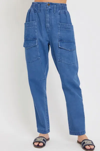Fashnzfab Denim Jogger Pants In Multi