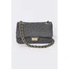 Shop Fashnzfab Denim Quilted Convertible Shoulder Bag