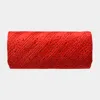 Fashnzfab Diagonal Line Detailed Bling Evening Clutch / Crossbody Bag In Red