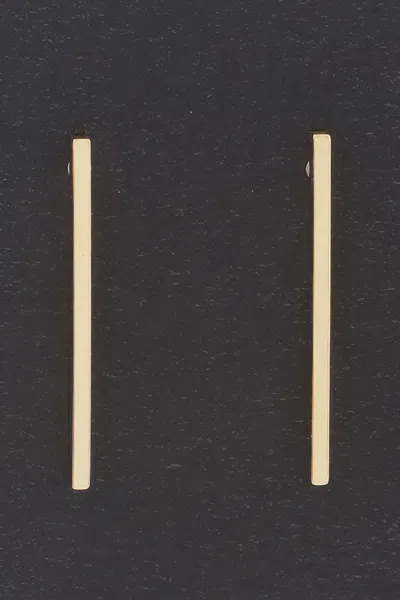 Fashnzfab Dipped Metal Bar Earrings In Gold