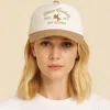 Fashnzfab Disco Cowboy Embroidered Five Panel Canvas Baseball Cap In Sand