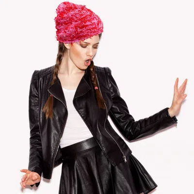 Fashnzfab Distressed Knitted Fuzzy Winter Beanie Hat In Multi