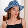 Fashnzfab Distressed Patchwork Denim Fedora Hat In Multi