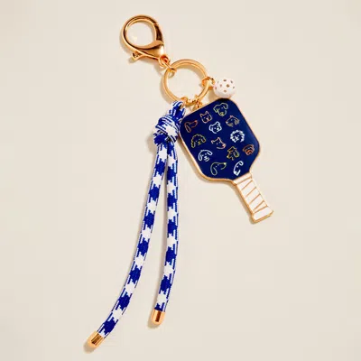 Fashnzfab Dog Face Pattern Pickleball Paddle Knot Strap Keychain Bag Charm In Multi