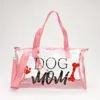 Fashnzfab Dog Mom Message Printed Transparent Boston Bag / Crossbody Bag In Multi