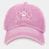 Fashnzfab Dog Mom Vintage Baseball Cap In Pink