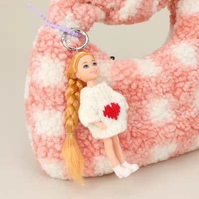 Fashnzfab Doll Keychain / Bag Charm In White
