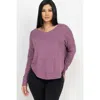 Fashnzfab Dolman Sleeve Cozy Top In Pink