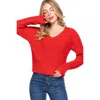 FASHNZFAB DOLMAN SLV STRAPPY OPEN BACK SWEATER