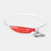 Fashnzfab Don't Be Crabby Life's A Beach Crab Charm Surfboard Hook Bracelet Antique Silver, Red In Multi