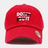 Fashnzfab Dont Quit Message Embroidered Vintage Baseball Cap In Red