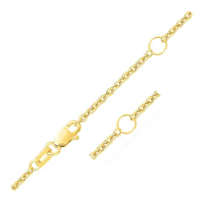 Fashnzfab Double Extendable Cable Chain In 14k Yellow Gold (1.80 Mm)