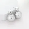 Fashnzfab Double Metal Ball Earrings In Multi