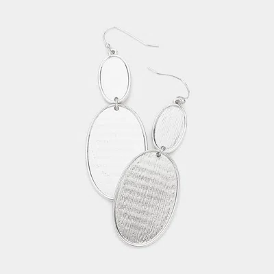 Fashnzfab Double Metal Oval Link Dangle Earrings In Multi