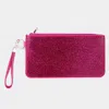Fashnzfab Double Sided Bling Wristlet Wallet/clutch Bag In Pink