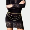 Fashnzfab Draped Metal Chain Belt In Gold