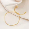 Fashnzfab Drawstring Bracelet (adjustable) In Gold